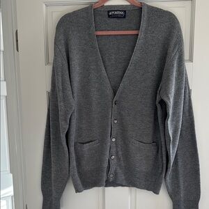 Puritan Men's Gray Cardigan Sweater w/Pockets